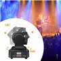 50W RGBWA/UV 6 en 1 Professional Mini Moving Head Éclairage de scène pour DJ Disco Restaurant Club Mariage Home Party