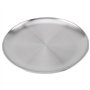 NAMYEUT Lot de 3 plaques à pizza rondes en acier inoxydable argent de 26 cm - plaque à pizza ronde pour four - Plaque de cuisson