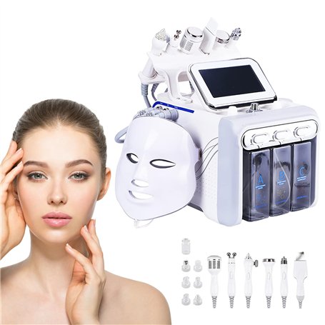 biudxbo 7 En 1 Hydratante Machine à Oxygène à Hydrogène Profession Nettoyage En Profondeur Microdermabrasion Exfoliante Petit Ap