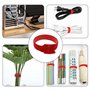 Ruayia Lot de 100 serre-câbles auto-adhésifs réutilisables - 12 x 150 mm - Câble de charge Hook & Loop Tape - Rouge