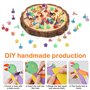 200 x Attaches Parisiennes,Scrapbooking Brads, Mini Brads, Métal Ronde Brads Avec un perforateur de 3mm pour Fabrication de Cart