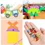 200 x Attaches Parisiennes,Scrapbooking Brads, Mini Brads, Métal Ronde Brads Avec un perforateur de 3mm pour Fabrication de Cart