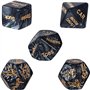 NawMig 2024 Upgrade - 5 Dés Jouets Noirs Multi-Fonctionnels - K