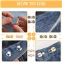 TRKETK 8 Pièces Serre-Taille Pas De Couture Nécessaire Bouton de Taille Réglable Amovible Bouton de Taille du Pantalon Daisy Con