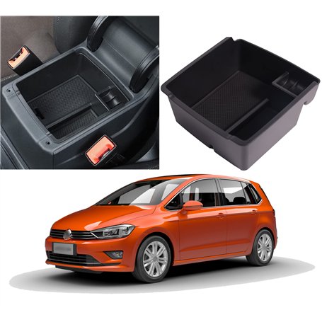 itdegno Boîte de rangement organiseur Console centrale pour accoudoir Golf SV Sportsvan 2014-2020