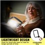 Loupe de Lecture rectangulaire, Loupe de Lecture Lumineuse, 3X Grand Loupes Eclairante avec 5 lumières à LED, 2 Modes d’intensit