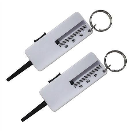 EUZUXU Lot De 2 Jauge De Profondeur De Bande De Roulement De Pneu 0-30 mm