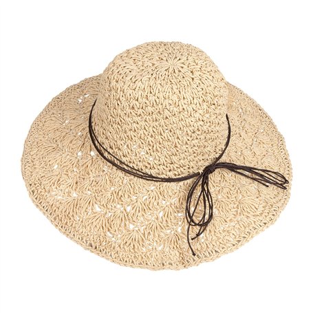 Chapeau de Paille Femmes Pliable Bohême Été Femmes Chapeau de Plage Bord Doux Respirant Grande Largeur Cap pour Voyage Vacances