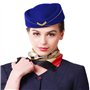 Accessoires de Costume pour Hôtesse de L'air, Accessoires de Cosplay pour Hôtesses de L'air, Chapeau Hôtesse de L'air écharpe Ga