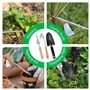 Huucozn 3 Pièces Désherbeur Manuel Acier Inoxydable, Jardinière Manuelle, Arrache Mauvaise Herbes Jardinage, Déplantoir, Outils