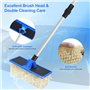 Feelhap Brosse Lavage Voiture Télescopique,Brosse de Lavage Télescopique Brosse Nettoyante Extensible 168 cm avec Manche Télesco