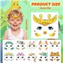 Mignon Animal Face Peinture Maquillage Tatouage Autocollants