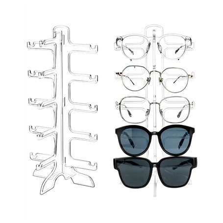QWORK® Lot de 2 Supports de Lunettes Transparents