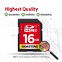 GIGASTONE 16Go SDHC Carte Mémoire, Lot de 5 Cartes, Prime Série, Vitesse de Transfert allant jusqu'à 80 Mo/s. pour Photos, vidéo