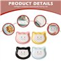 Set Assiette Chat Colorées avec 4 Base Antidérapante
