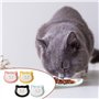 Gamelle Chat Ceramique, 4 Pièces Gamelles en Céramique pour Chat, Set Assiette Chat Colorées avec 4 Base Antidérapante, Gamelle