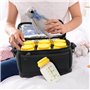 Encased Sac isotherme pour lait maternel conçu pour 6 bouteilles de lait Medela Express – Sac de rangement isotherme avec blocs