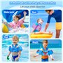 MoKo Gilet de Natation Ajustable pour Enfants de 20 à 50 lbs, Brassard de Natation à Double Usage, Flotteurs de Piscine avec Sif