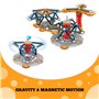 GEOMAG - MECHANICS Magnetic Motion - 86 Pièces - Jeu de Construction d'Engrenages Magnétiques pour Enfants dès 7 Ans - Mouvement