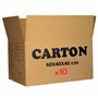 SANYGIENE | Kit 10 Cartons Déménagement 60 X 40 X 40 cm | Caisse Américaine XL Jusqu'à 20 KGS | 1 Rouleau Scotch Brun Offert | V