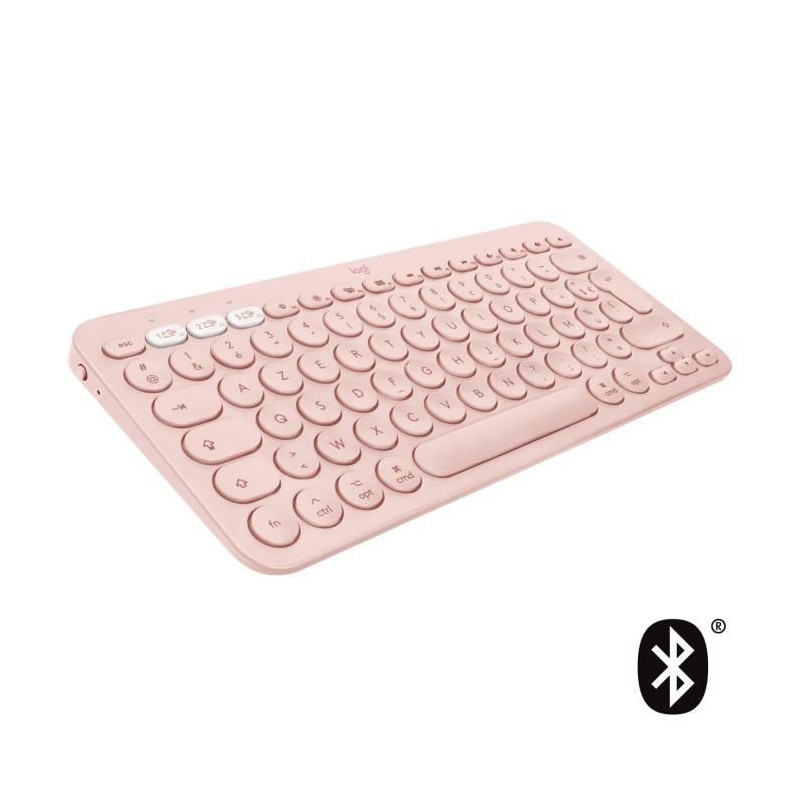 Logitech K380 for Mac Multi-Device Bluetooth Keyboard clavier Azerty Français Rose