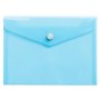 Exacompta - Réf. 35430E - Paquet de 4 pochettes fermeture bouton pression avec rabat - Chromaline Pastel - Dimensions : 14x10cm