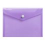 Exacompta - Réf. 35430E - Paquet de 4 pochettes fermeture bouton pression avec rabat - Chromaline Pastel - Dimensions : 14x10cm