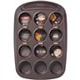 Moule a muffin - PYREX - 1452002 - En acier carbonne - Antiadhésif - 12 trous