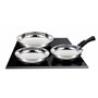 Arthur Martin AM2208 Set de 3 poêles Acier Inoxydable Poignée amovible Tous feux dont induction