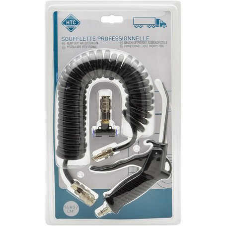 Htc - PISTOLET SOUFFLETTE PROFESSIONNELLE NOIRE 16 Kg/cm²