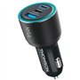 Chargeur voiture - THOMSON - 95 W - Technologie gan nouvelle génération totale - 2 USB-C - PD 65 W + PD 30 W - USB-A - QC 3.0
