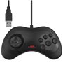 Link-e : 2 X Manette de Jeu Sega Saturn Noire à Connexion USB Compatible PC/Mac