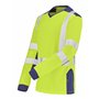 T shirt manches longues fluo SAFE XP HV jaune bleu marine T4 XL CEPOVETT 22 9T85 701 4 XL