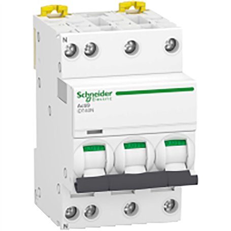 Schneider Electric - Acti9 iDT40N - disjoncteur modulaire - 3P+N C 40A 6000A/10kA - A9P24740