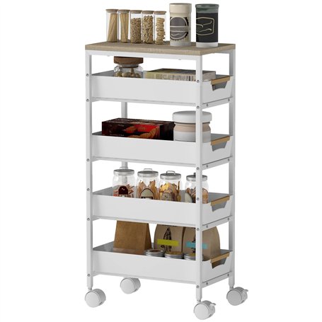 HOMCOM Desserte Cuisine 5 Niveaux