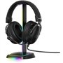 Support casque gamer - The G-Lab - K-STAND-NEON RGB - HUB USB/USB-C - Filaire - Éclairage RGB - Noir