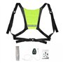 AMNN Gilet de Cyclisme à LED, Gilet réfléchissant à LED avec indicateur de Direction - Télécommande, Feux de Direction, Recharge