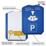 DISQUE STATIONNEMENT ZONE BLEUE avec Gratte Givre Pare Brise Voiture | Jauge de Profondeur de Pneu Auto | Jeton de Caddie | Disq