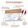 Carte à gratter voyage surprise - Carte embarquement personnalisable à offrir - Billet avion annonce cadeau - Carte anniversaire