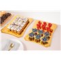 ZOLA PARTY – Lot de 10 Plateaux Jetables en Carton Doré – Présentoirs à Gâteaux, Pâtisseries, Apéritifs, Buffets, Hors-d’œuvre, 
