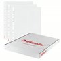 Esselte Quality, Pochettes Plastique Perforées A4, Matière Grainée Mate Transparente, Ouverture sur le Haut et à Gauche, Polypro