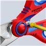 Knipex Ciseaux d’électricien avec gaines bi-matière, renforcées de fibres de verre 160 mm 95 05 10 SB