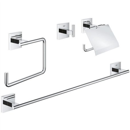 Set d'accessoires 4 en 1 - GROHE - 41115000 - Chromé - Métal - Douche