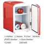 Mini réfrigérateur 2 en 1 avec prise 12/230 V - rouge [Rosenstein & Söhne]