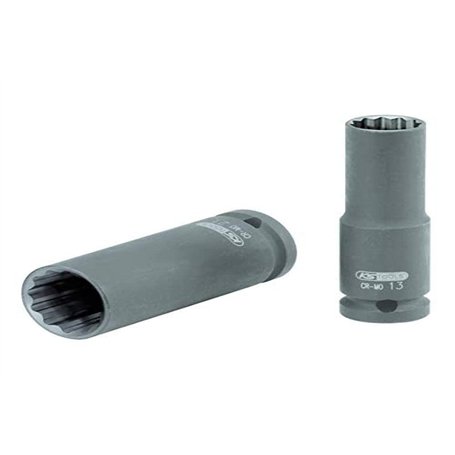 KS Tools 515.0949 - Douille longue à chocs 12 pans 1/2" - 17mm - En Chrome Molybdène - Uniquement pour utilisation à chocs