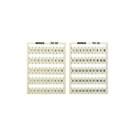 Wago 31-40 Lot de 10 inscriptions horizontales pour bornes à étages
