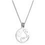 Kuzzoi Collier pour homme fabriqué à la main en argent sterling 925 avec pendentif globe terrestre (15 mm) pour homme, longueur