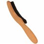Breiter Brosse à Chapeau Brosse Textile Brosse pour Le Nettoyage des Chapeaux en Feutre – en Véritable Bois de Poirier et Poils 