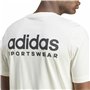 T-shirt à manches courtes homme Adidas Molded Linear Blanc Naturel