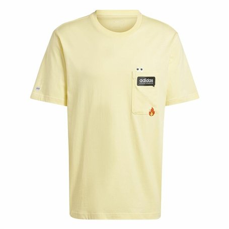 T-shirt à manches courtes homme Adidas Remoji Pocket Graphic Jaune Doré
